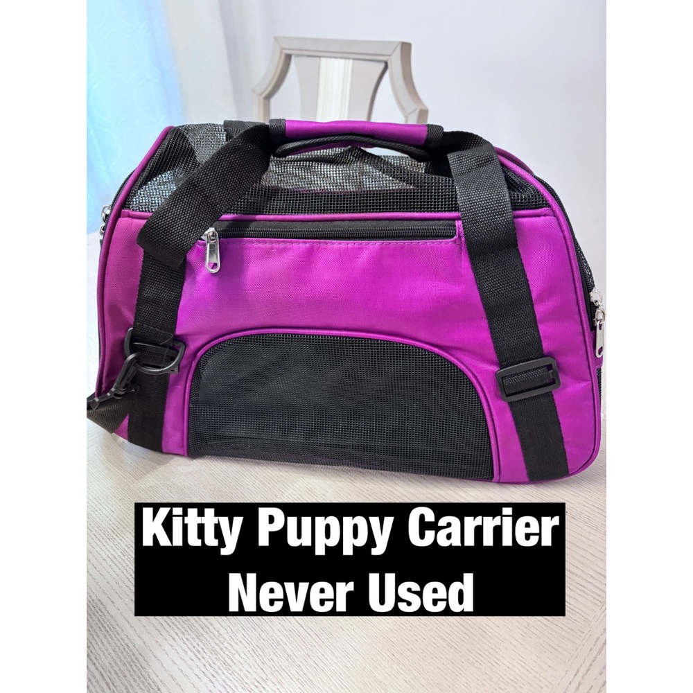 Purple and Black Pet Carrier